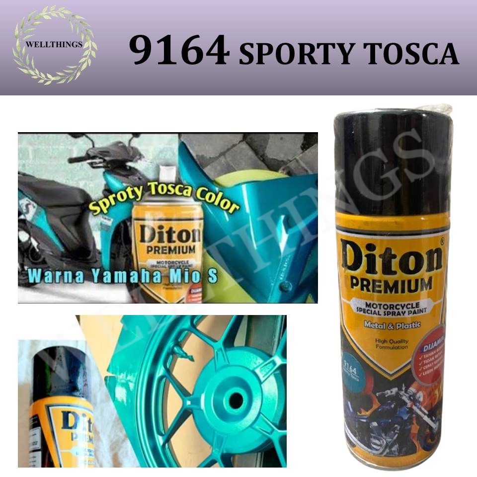 Cat Pilox Diton Premium 9164 Sporty Tosca Toska Hijau Biru 400cc pilok sepeda motor mobil helm bodi