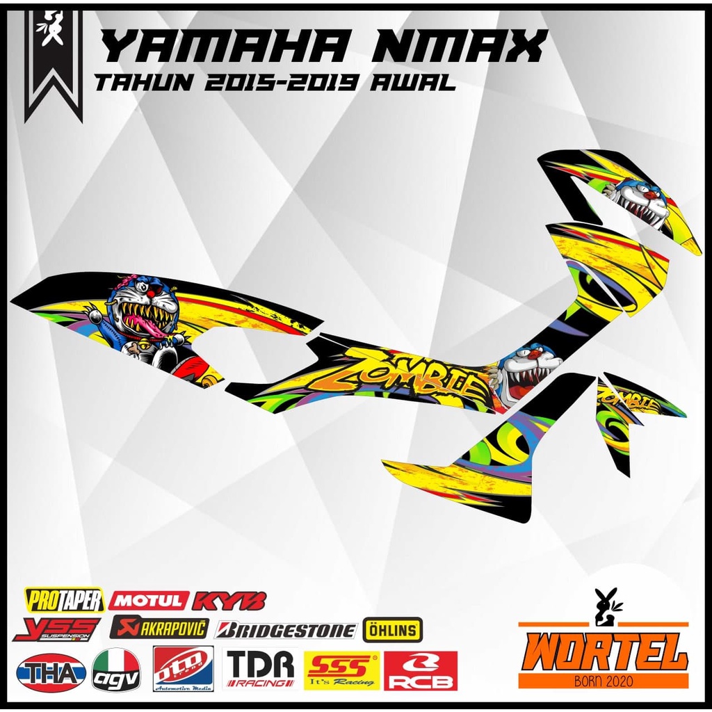 Striping NMAX-Stiker Lis Decal Motor NMAX Doraemon