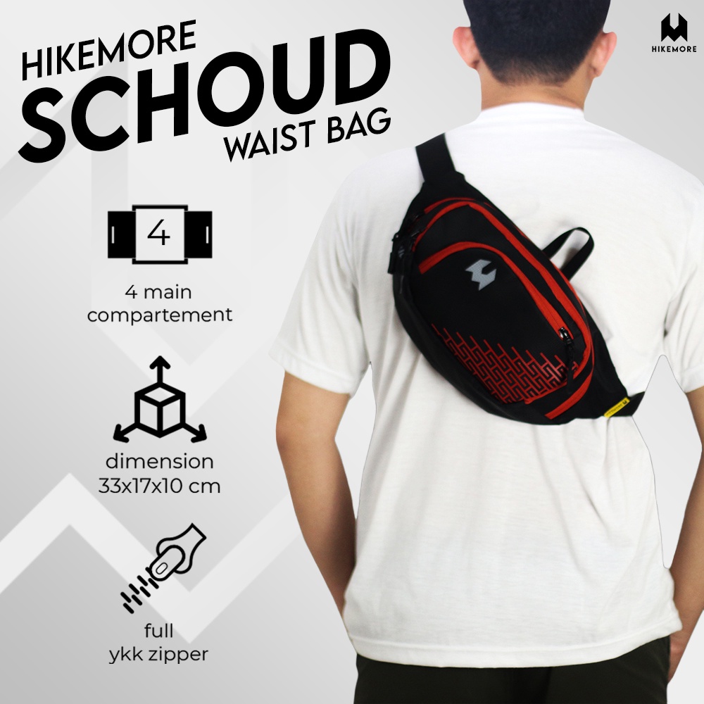 Hikemore Schoud Tas Selempang Pinggang Waist Bag Outdoor Original