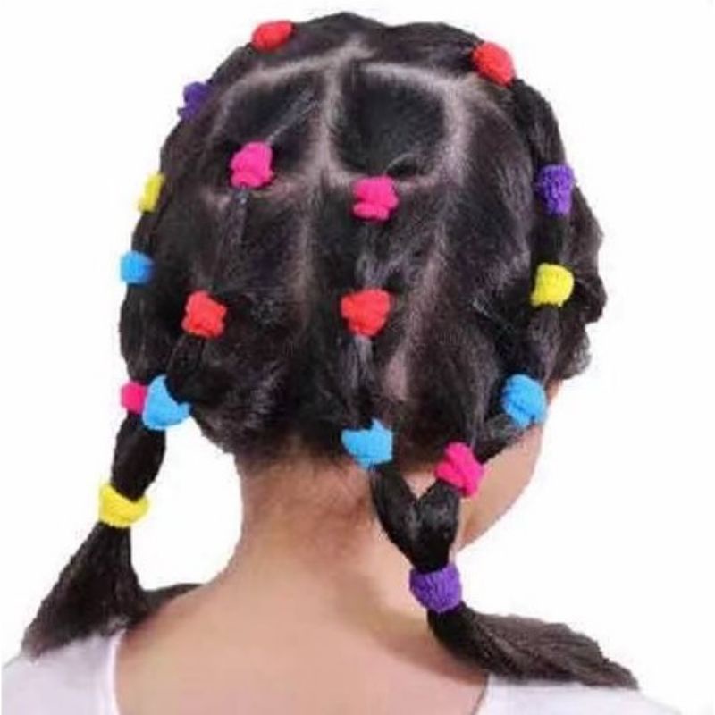 Karet ikat Rambut anak mini isi 50 pcs bonus pouch