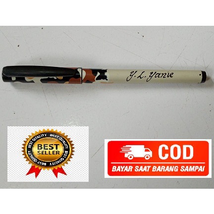 

cod !!! pen mewah motif army exclusive costme nama