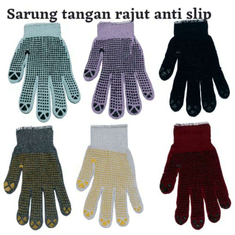 (gloves safety) sarung tangan kerja bintik karet/Sarung tangan olahraga anti slip