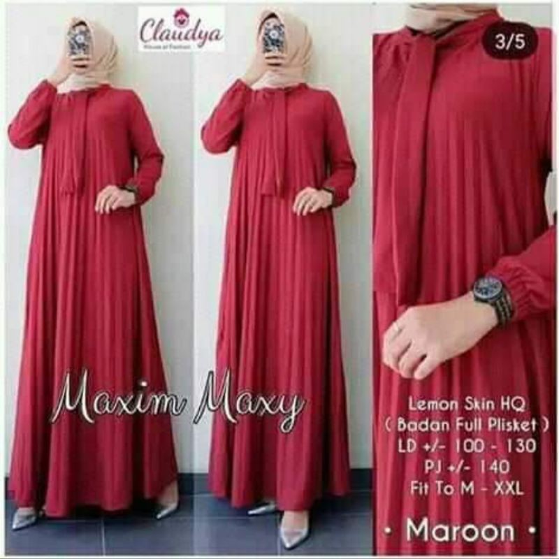 GAMIS PLISKET MAXY/DRESS/GAMIS MAXY DEWASA/FASHION WANITA