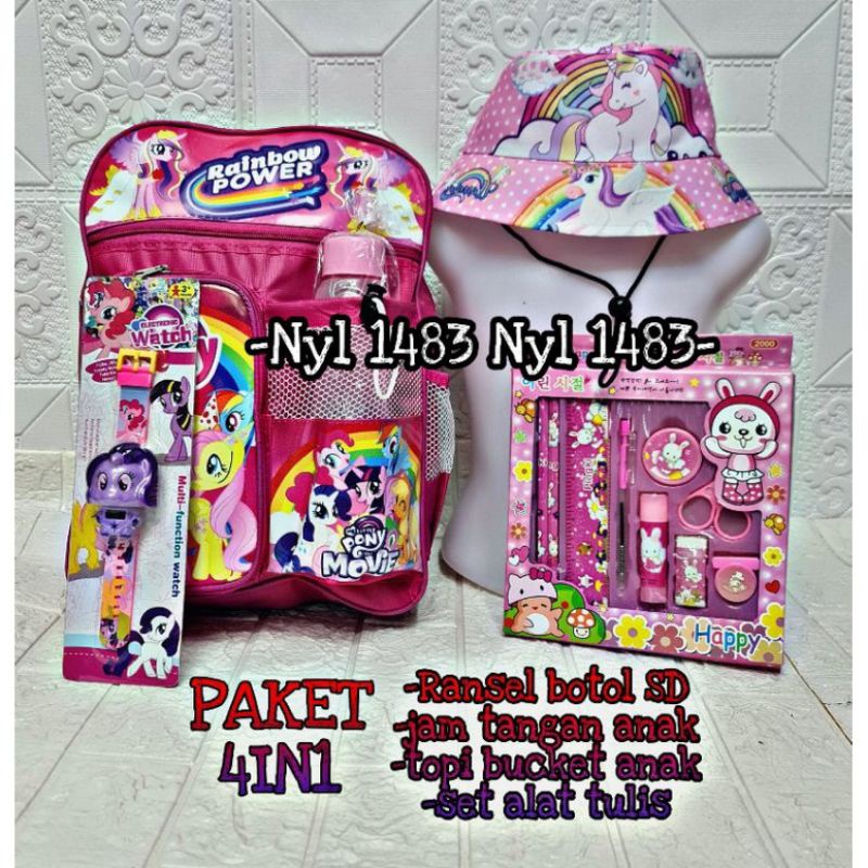 TAS RANSEL TK SD ANAK PEREMPUAN KARAKTER KUDAPONI