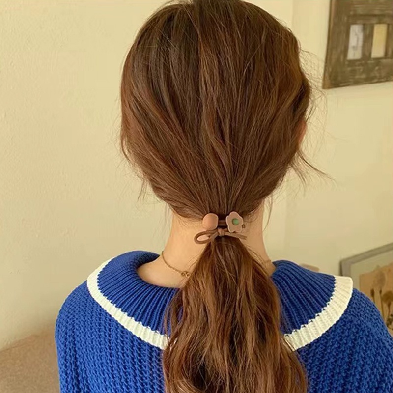 Ikat Rambut Wanita Fashion Motif Bunga Tunggal - Srunchie Bunga