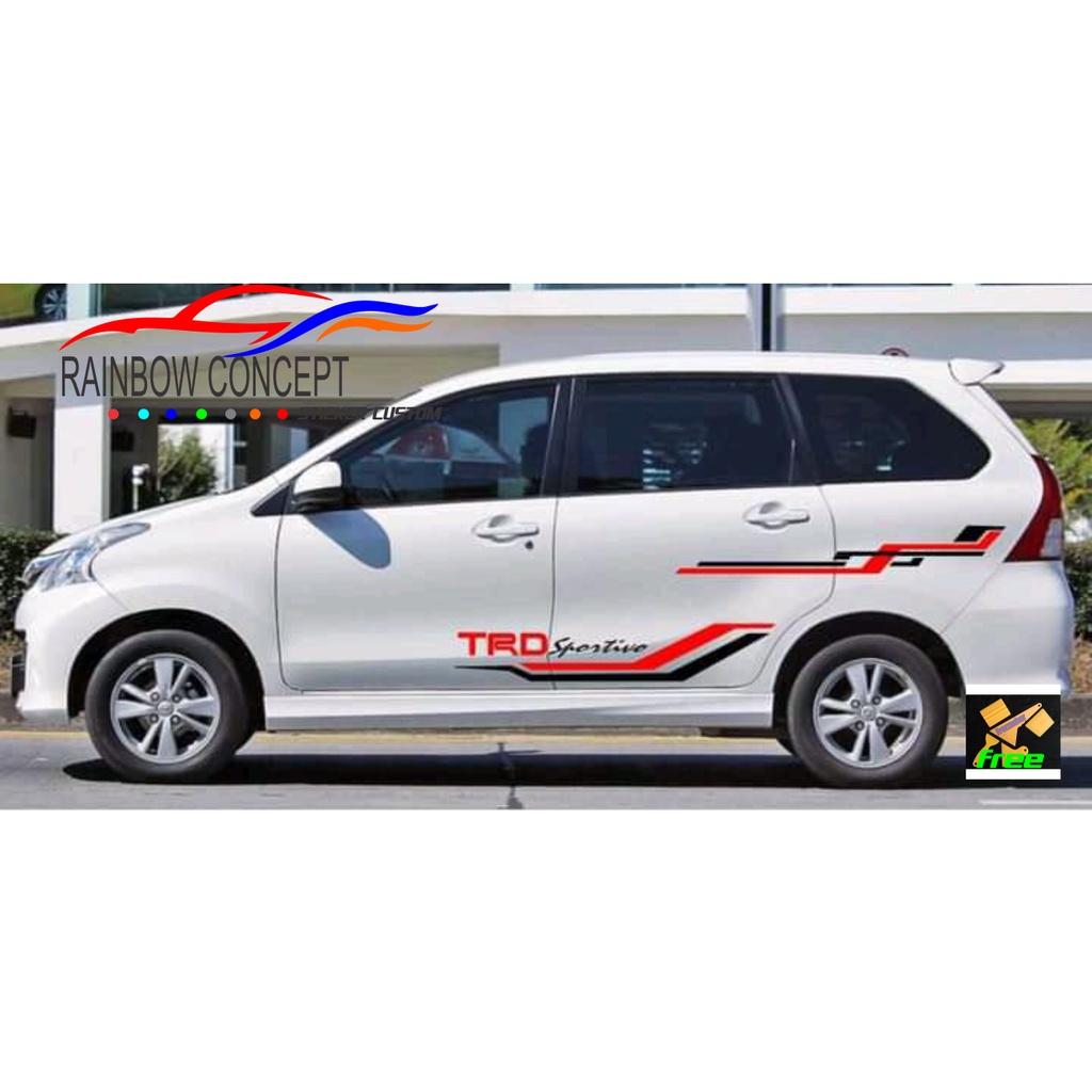 STIKER CUTTING MOBIL AVANZA XENIA SIGRA CALYA MOBILIO SIRION VELOZ STIKER BODY SAMPING TRD SPORTIVO