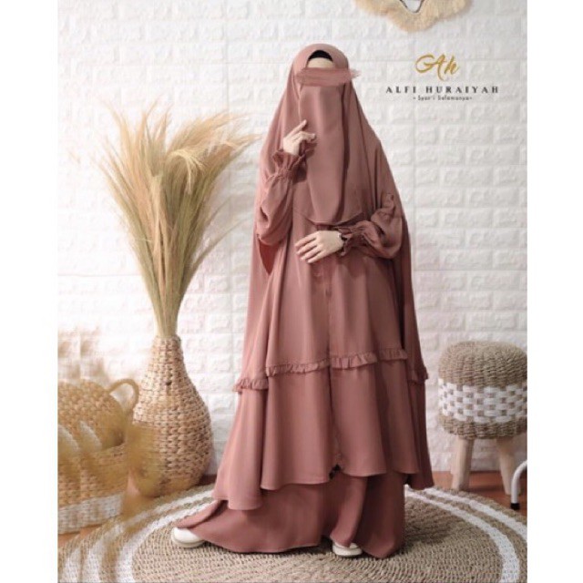 GAMIS SET TANGKUBAN PERAHU BY ALFIHURAIYAH ROSE BROWN