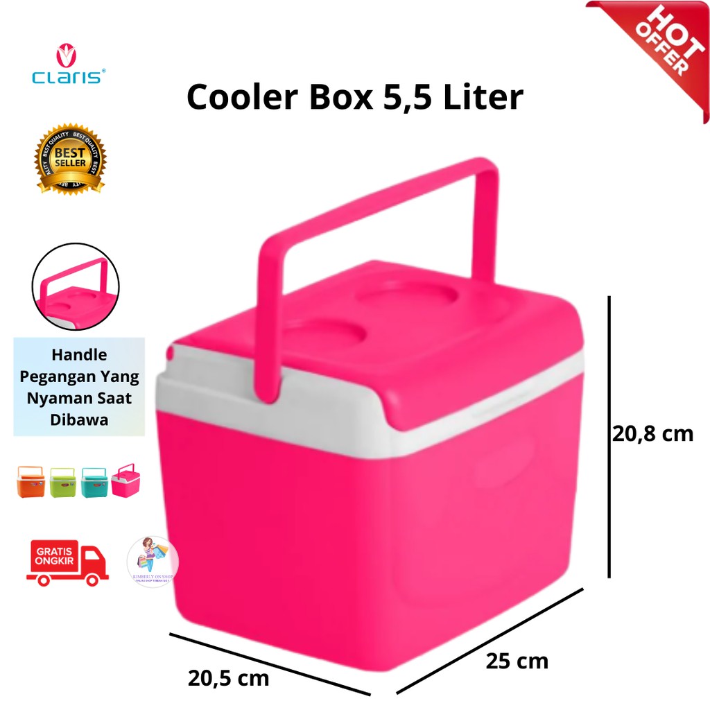 Cooler box claris 5.5 liter Multi Color