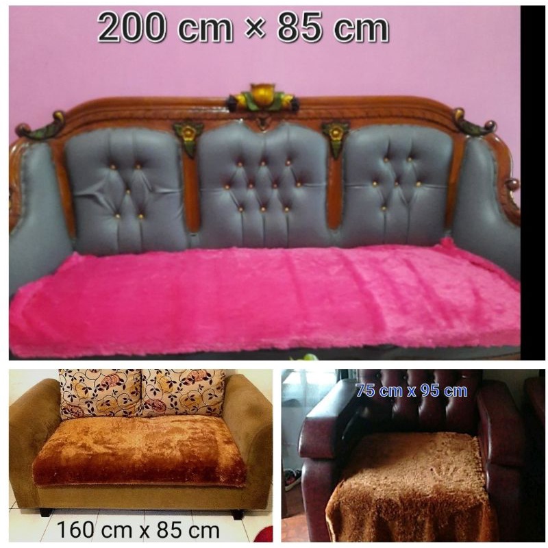 ALAS/COVER SOFA/Kursi..1 set isi 3 UKURAN (( 200 x 85 ))/ ((160 × 85 ))/ (( 75 × 95 ))