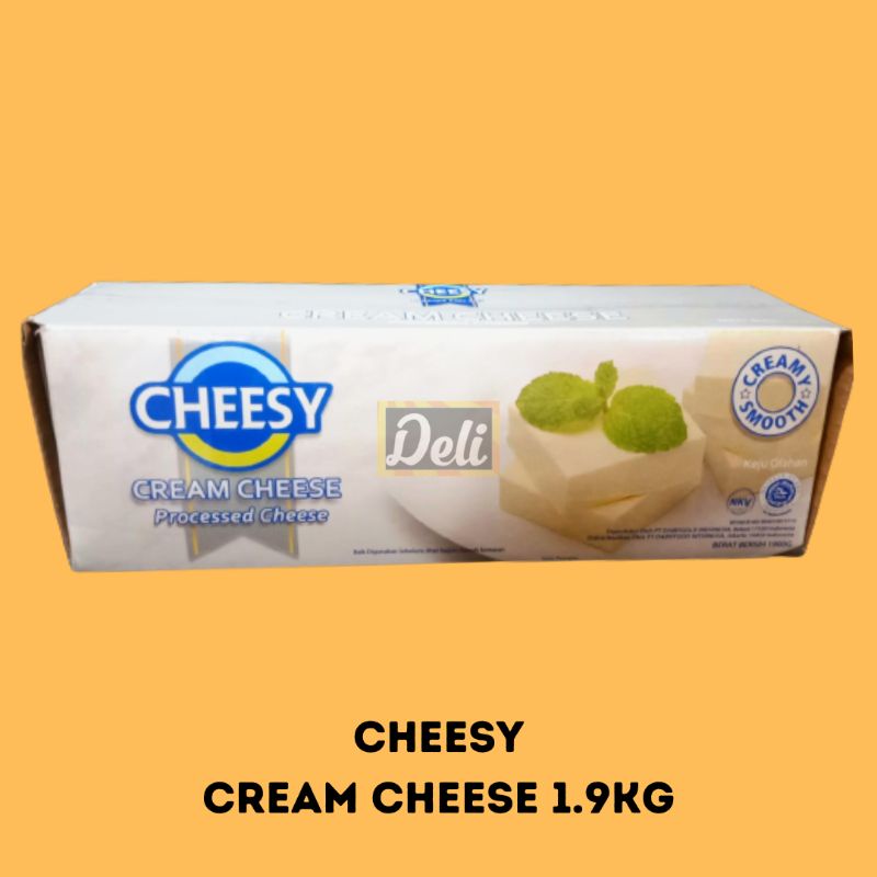 

CHEESY Cream Cheese 1,9kg/Keju Krim Cream Cheese 1.9kg Balok CHEESY