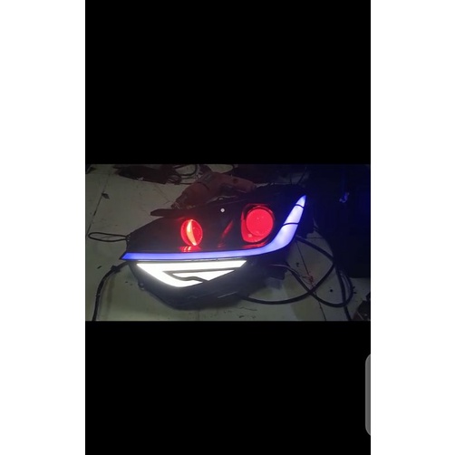 Headlamp Agya Ayla 2020-2021.Lampu Headlamp Ayla Agya.Castem Headlamp Agya Ayla Led Proji Bar