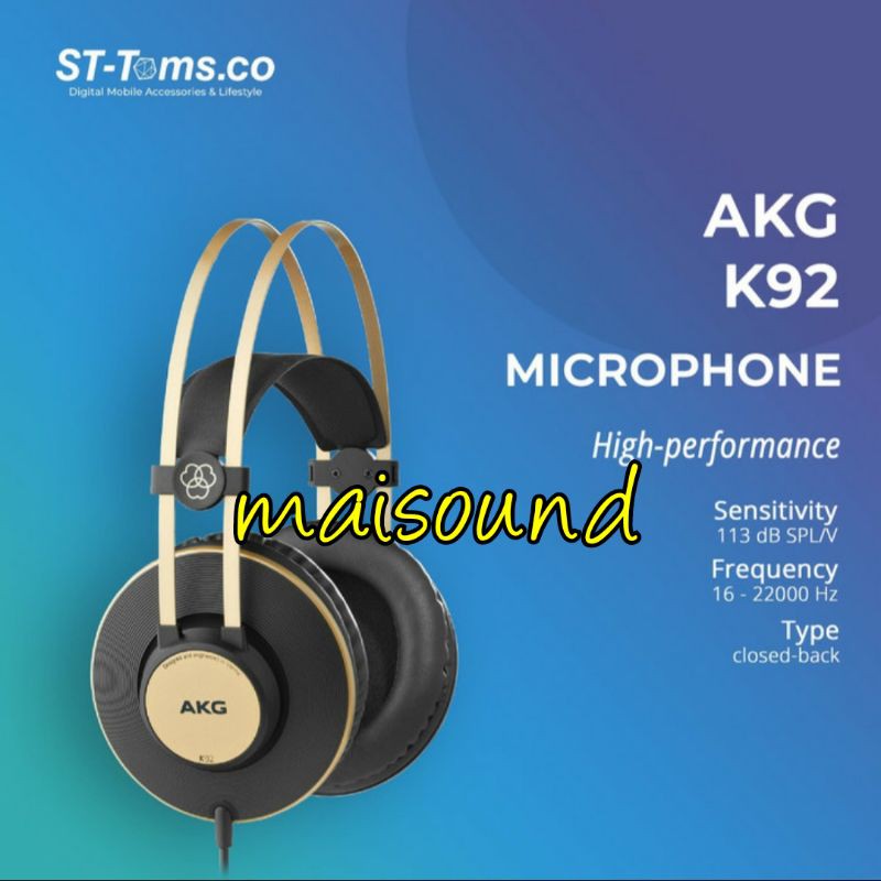 MONITOR HEAPHONES AKG K92 ORIGINAL HEADPHONE AKG K 92 MONITORING