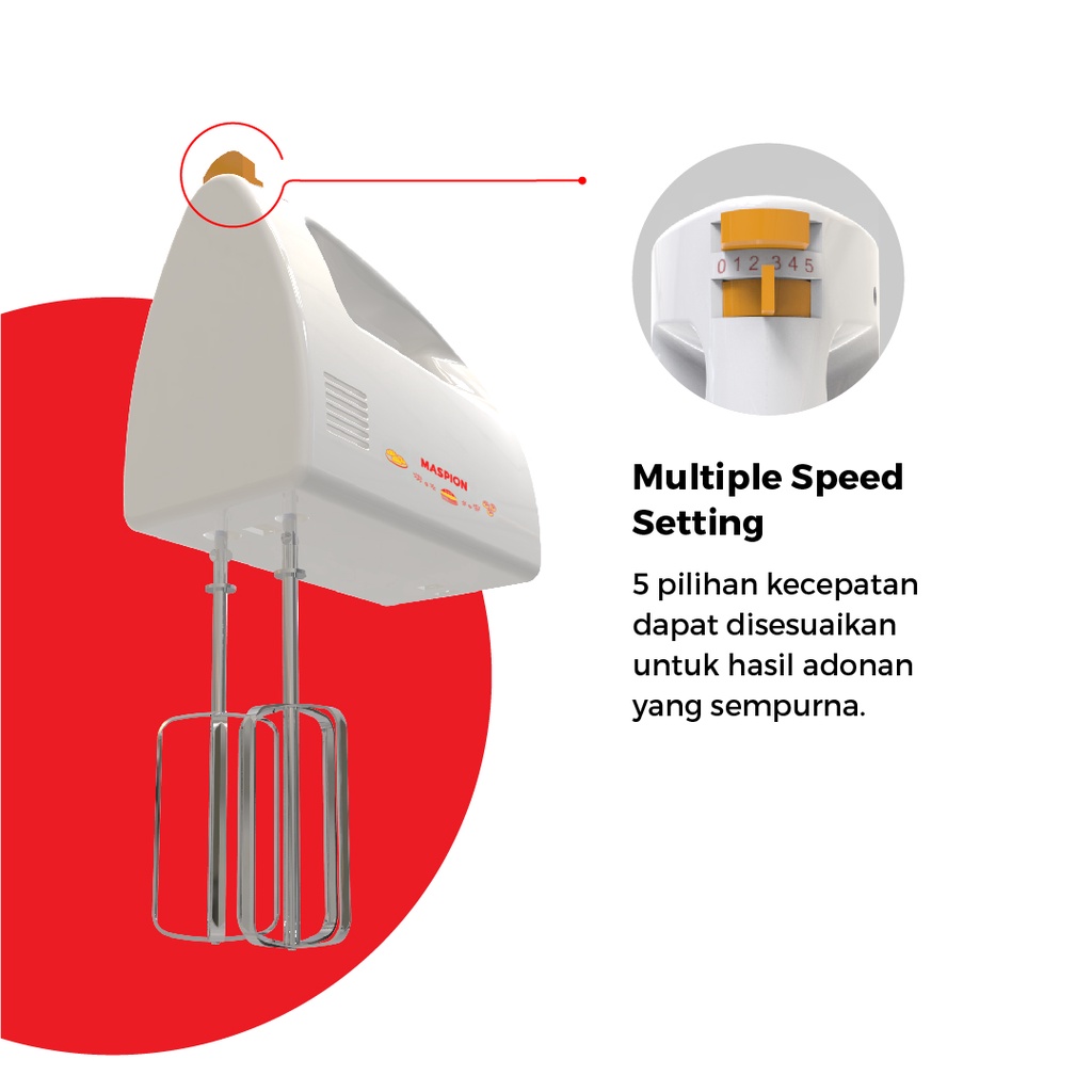 Maspion Hand Mixer Roti Kue - MT1150