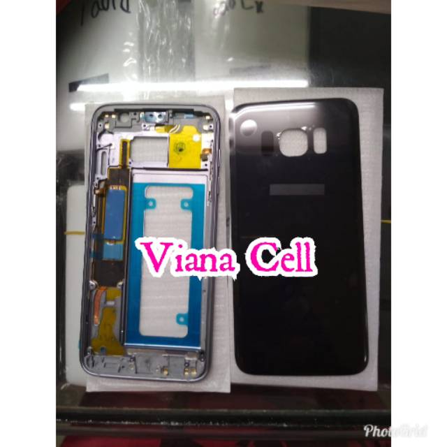 FRAME LCD BAZEL BACKDOOR SAMSUNG S7 EDGE G935 G935F CASING KESING HOUSING FULLSET ORIGINAL