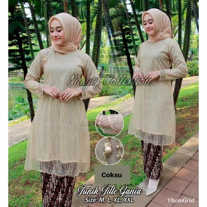 kebaya tunik tulle gania masakini