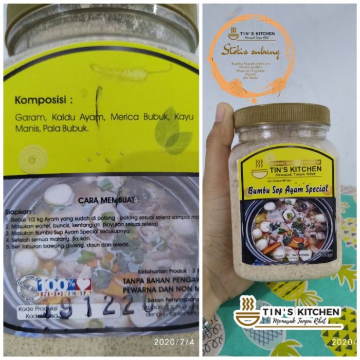 

Marhies- Bubuk Sop Ayam Special Instan Kemasan / Bumbu Instan Sop Ayam Frozen