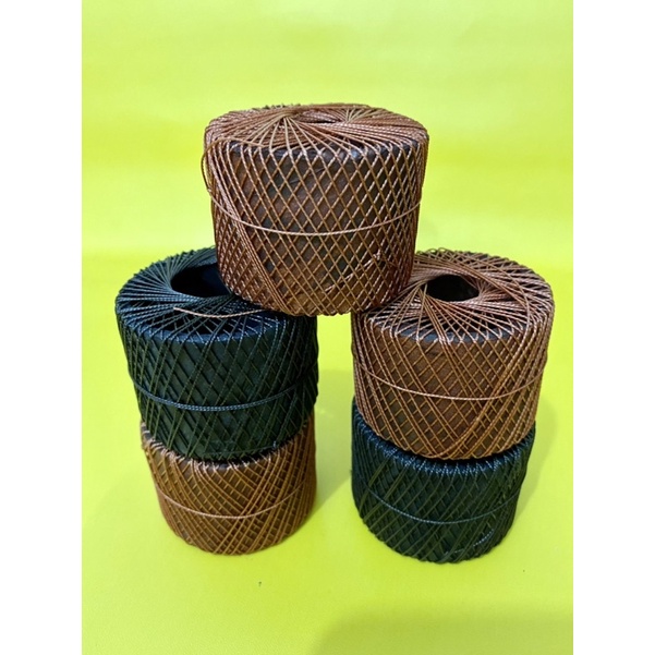 TALI NILON SOL SEPATU ISI 10 PCS ATAU 20 PCS  HITAM atau COKLAT / BENANG LAYANGAN / TALI KASUR