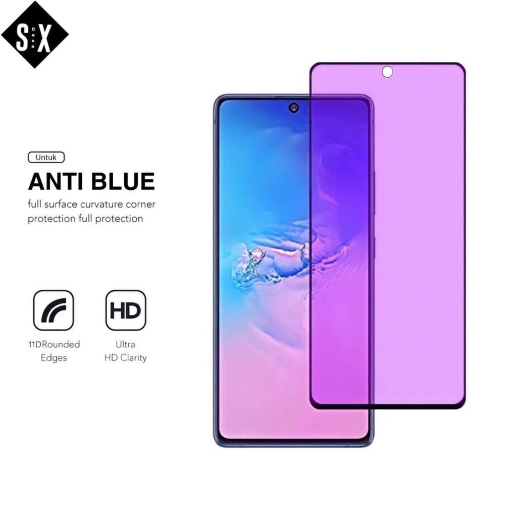 [10D] Oppo Reno 2 2F 3 3Pro 4 4F 5 5F 6 Tampered Glass Aniti blue For Oppo