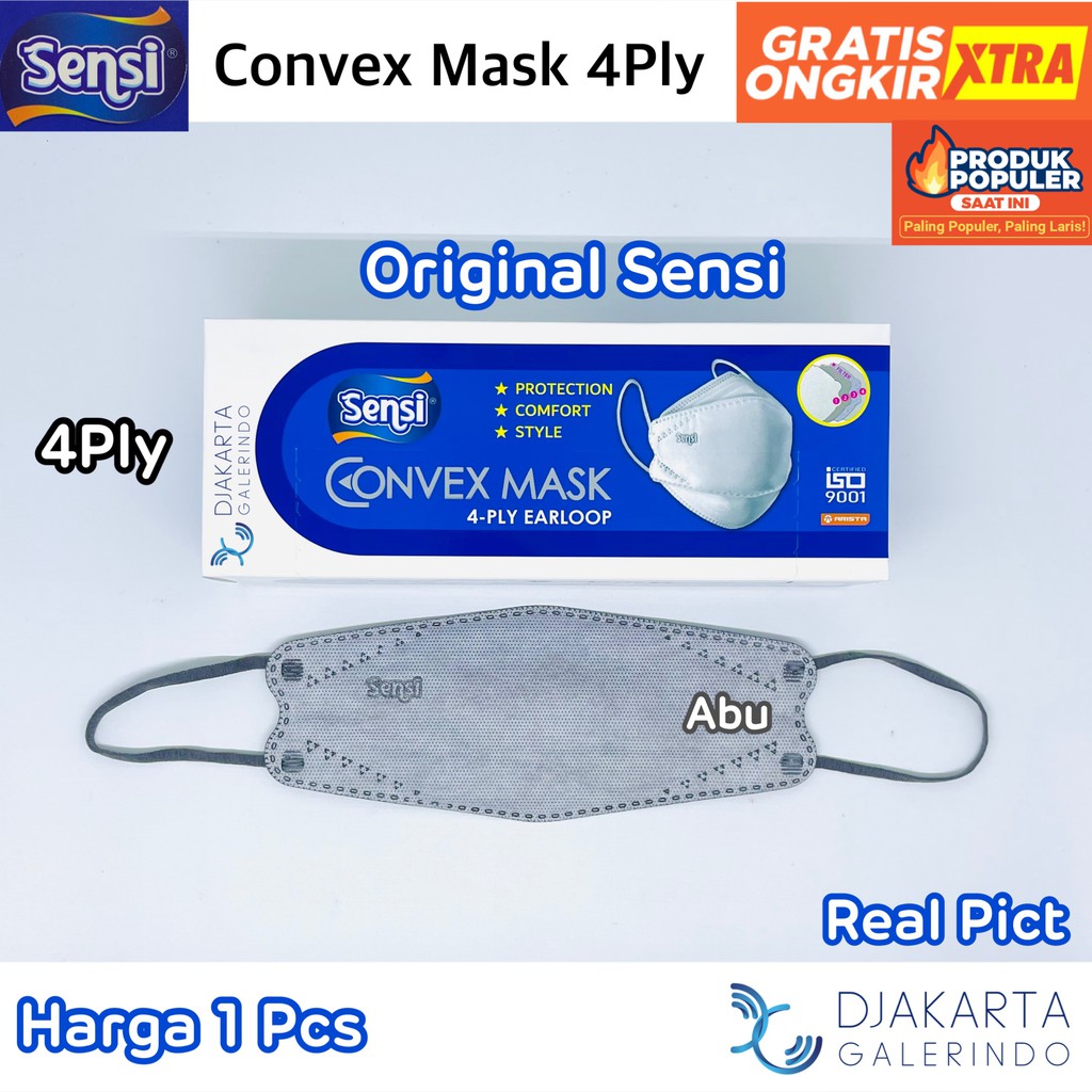 Masker SENSI CONVEX MASK 4ply Earloop Medis
