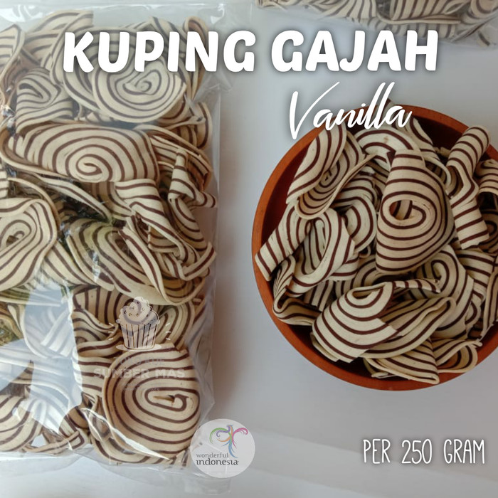 KUPING GAJAH/KERIPIK KUE KUPING GAJAH TERLARIS RASA VANILA 1KG