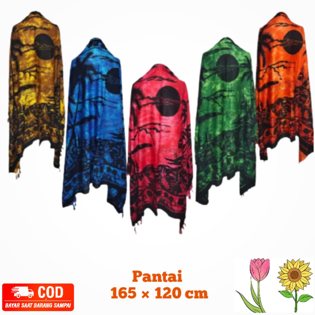 Grosir Sarung Bali&gt;Selendang Pantai&gt;Selimut Tipis&gt;Rayon&gt;Motif Pantai&gt;165/120 cm&gt;sembilanmode