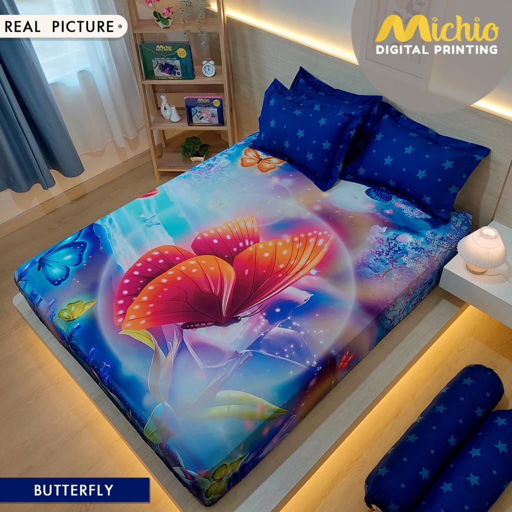 SPREI TINGGI 30 MOTIF PANEL EXCLUSIVE MICHIO Kualitas No 1 Shopee Ukuran 160x200x30 Motif Lengkap