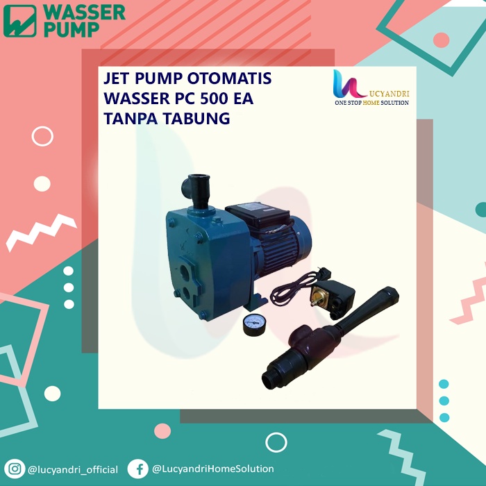 Jetpump WASSER PC 500 EA Tanpa Tabung Pompa Sumur Dalam Otomatis