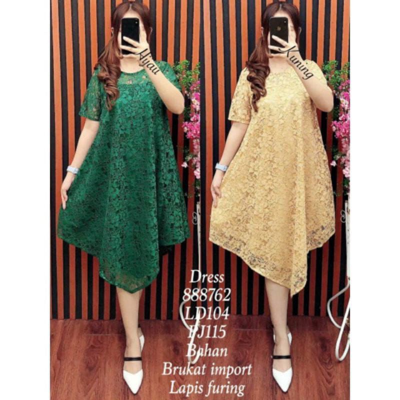 Dress Brokat Zumi zig-zag