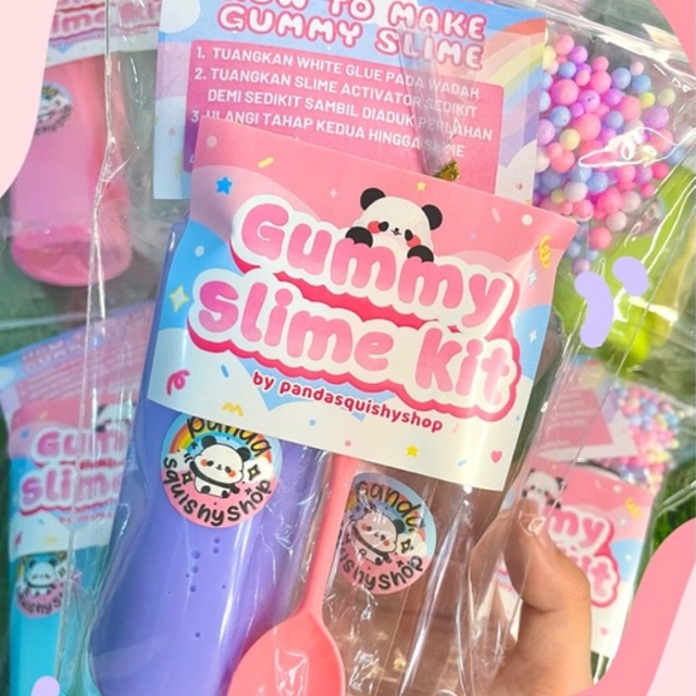 gummy slime kit by pandasquishyshop/ tofu slime kit