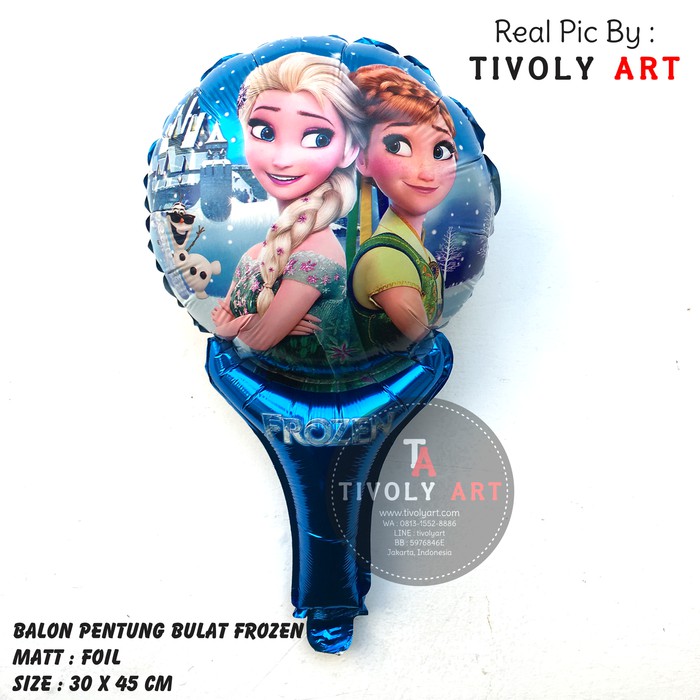 Balon Pentung Bulat FROZEN | Balon Tongkat | Balon Karakter