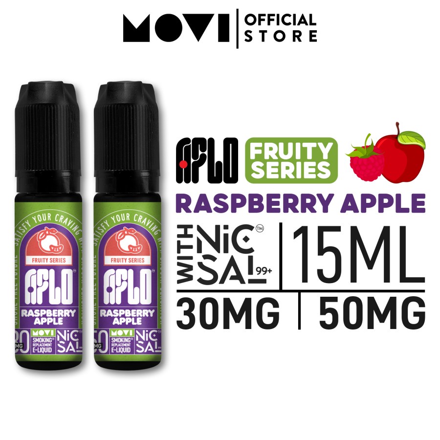 SALTNIC LIQUID AUTHENTIC AFLO RASPBERRY APPLE SALT NIC 15ML 30MG 50MG