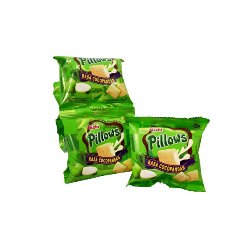 Wafer pillow Oishi aneka rasa (10x8gr) cemilan enak dan murah