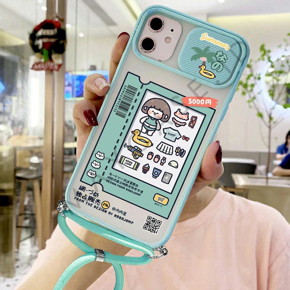 SALEE.. Case Slide Kamera + Tali [KG03] Infinix Hot 11 Play Hot 11 Hot 11s Infinix Note 8 Hot 8 Hot 