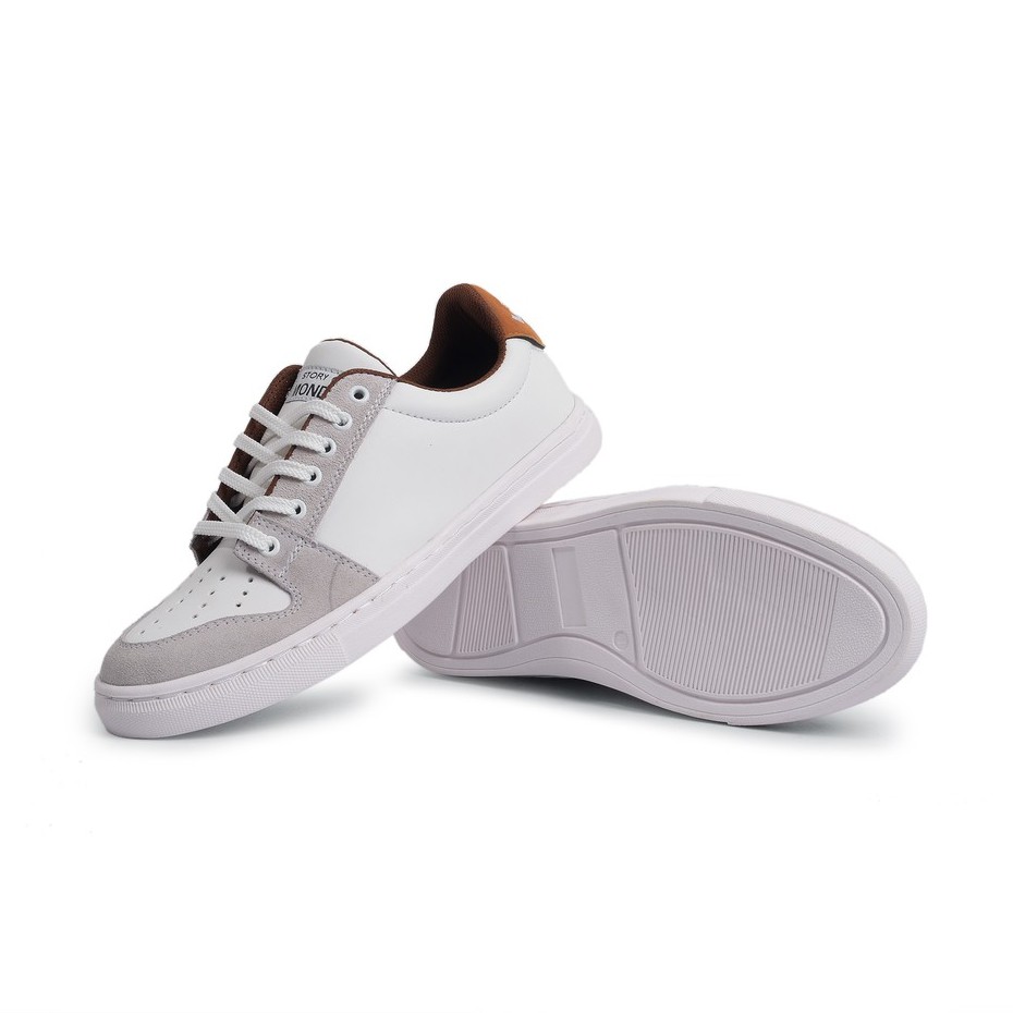 Nacht White | Sepatu Sneakers Pria Putih Original Casual Polos Cowok Ori Footwear | Monday FORIND