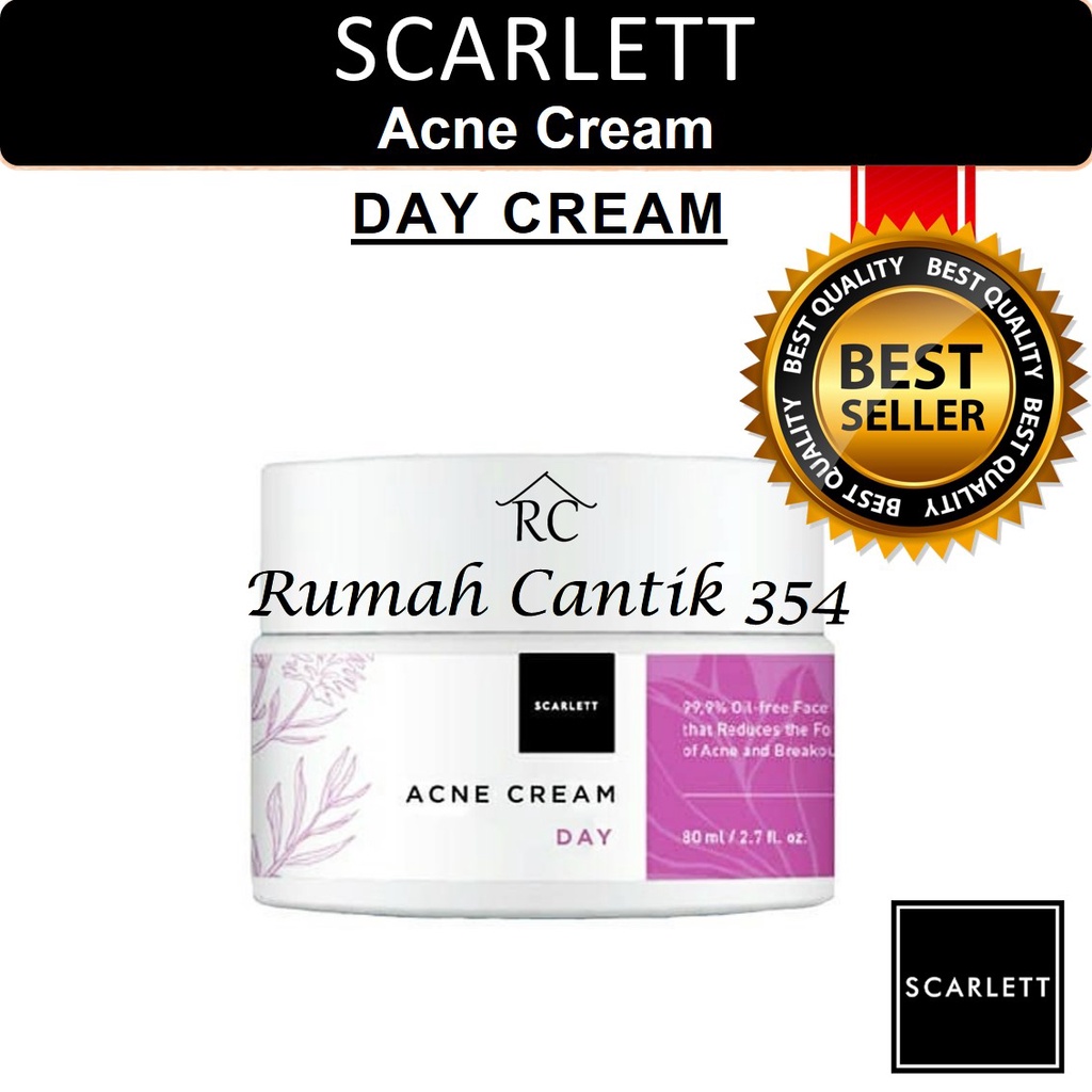 Scarlett Whitening Acne Day Cream / Krim Siang Rumah Cantik 354 Krim Perawatan Kulit Jerawat