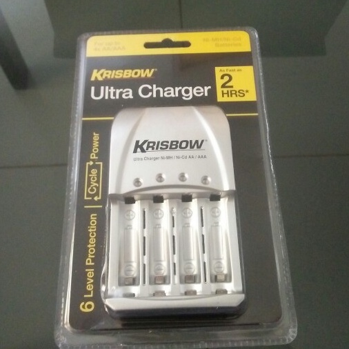 ACE Krisbow Charger Baterai Ni-Mh/Ni-Cd 4xaa/Aaa