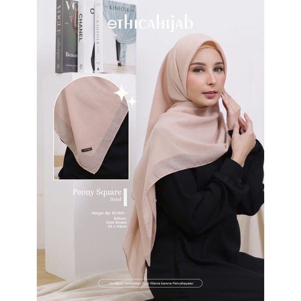 HIJAB SEGIEMPAT POLOS • CAMELIA SQUARE • PEONY SQUARE • POLOS VOAL * RILEY SQUARE II  ETHICA