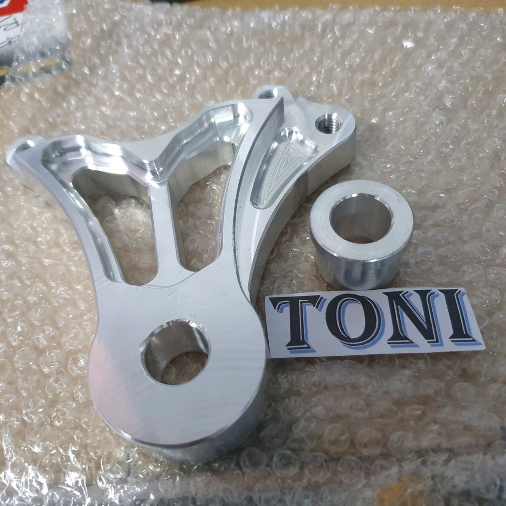 breket 2 piston kaliper belakang satria fu dan vixion full cnc  bisa untuk kaliper nissin dan brembo