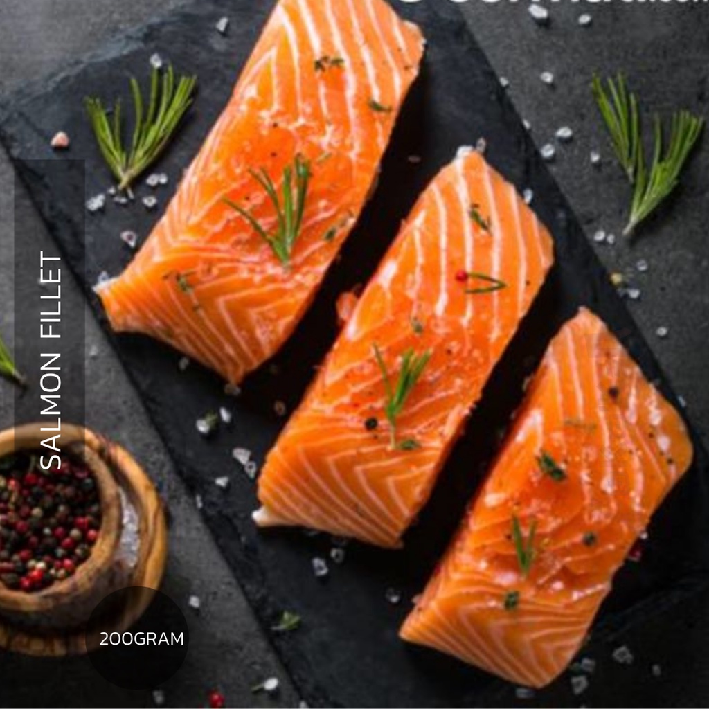 

Salmon Fillet// Salmon Portion 200gram tazmania healthy