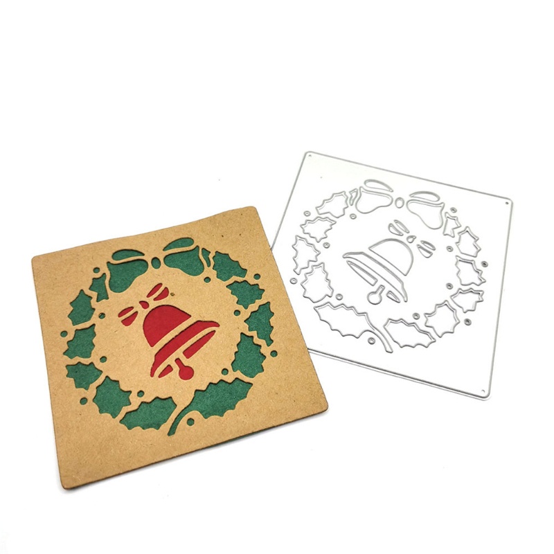 Cetakan Stensil Cutting Dies Motif Lonceng Natal Untuk Scrapbook / Craft Diy