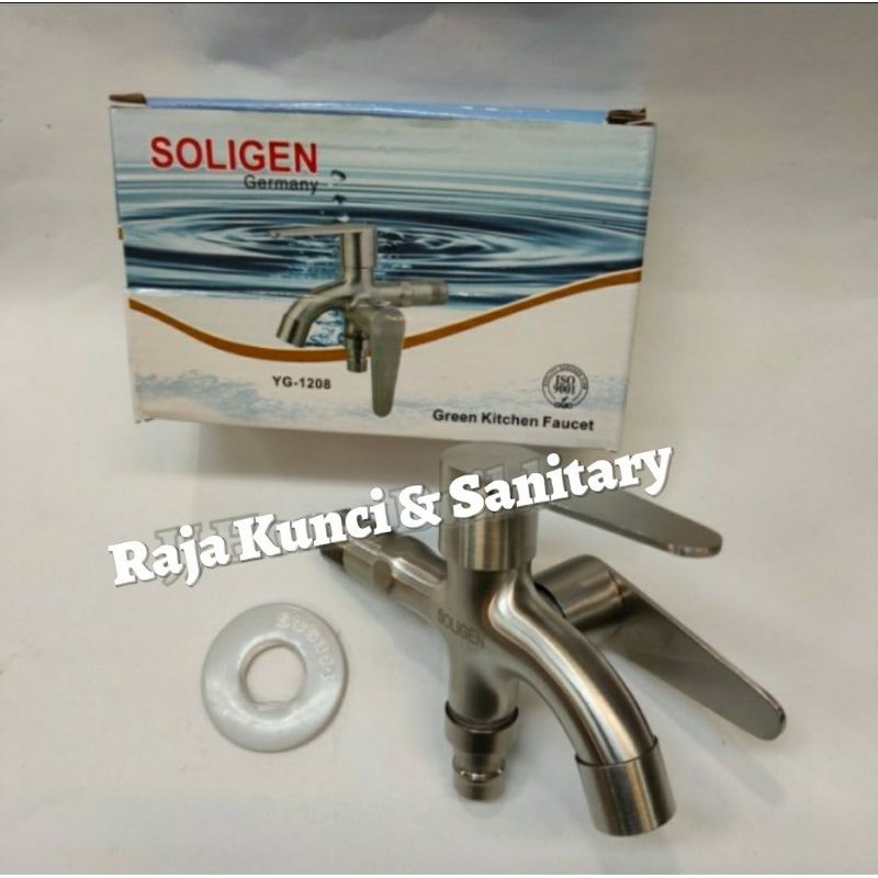 Kran Cabang Stainless/Kran Shower Dingin Stainless SUS 304/Kran Double Model Wasser(DINGIN)