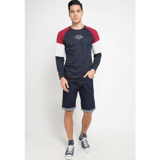 Tshirt pria lengan panjang branded original X8