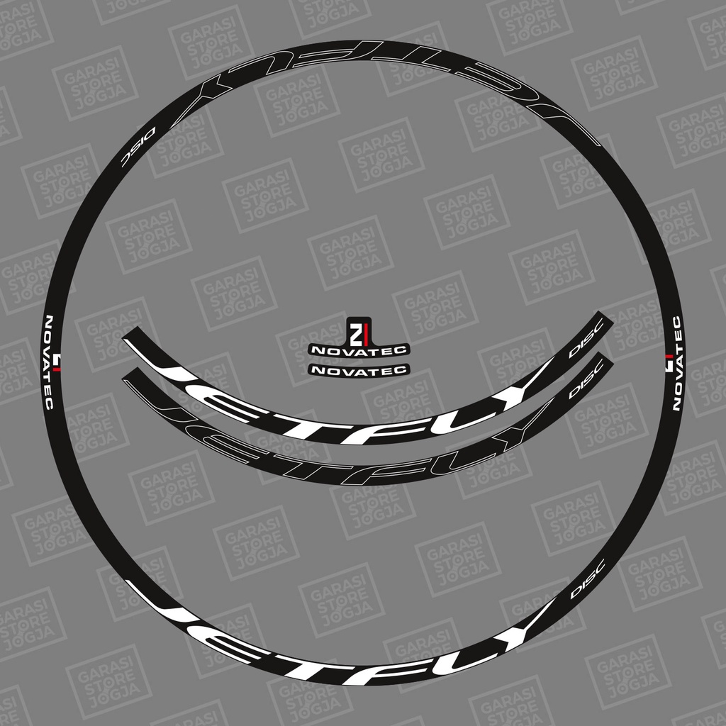 Decal Stiker Rims Novatec Jetfly Disc lebar 2cm