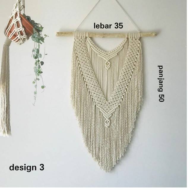 Hiasan dinding macrame design jumbo