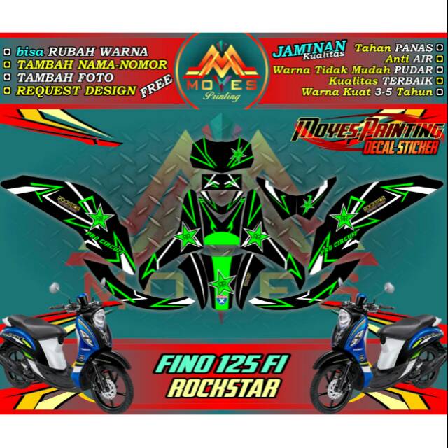 Decal Fino 125Fi sticker Motor Fullbody Fino Fi 125 stiker motor yamaha fino Fi motip keren