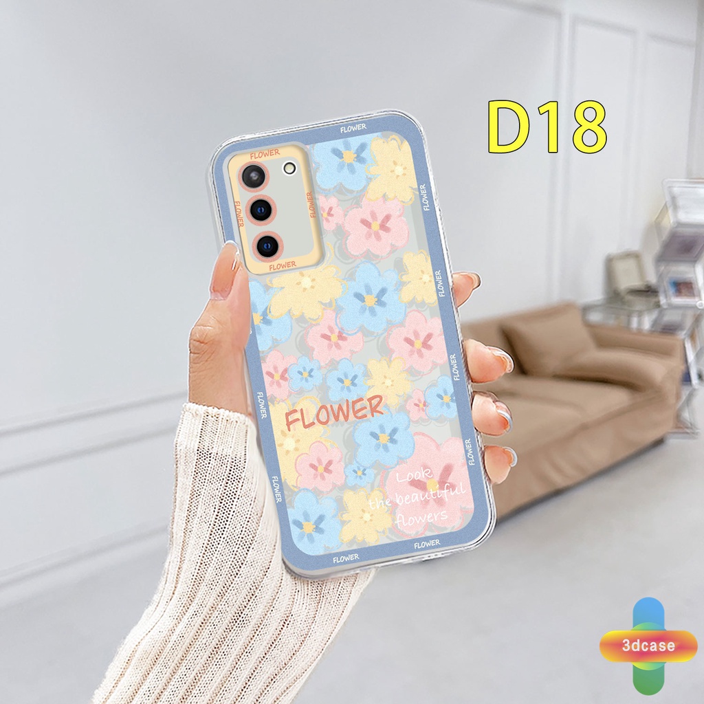 Casing Soft TPU Case Samsung A32 A52 A12 A03 A51 A03S A13 A23 A10S A50 A20S J7 Prime A02S A20 A50S A10 A30S A52S A30 M12 M01S A125 F12 M10S M40S A515F A207F M02S A025 F02S 11 12 13  7 8 6 Plus Shockproof little oil flower Camera Lens Protection Phone Case