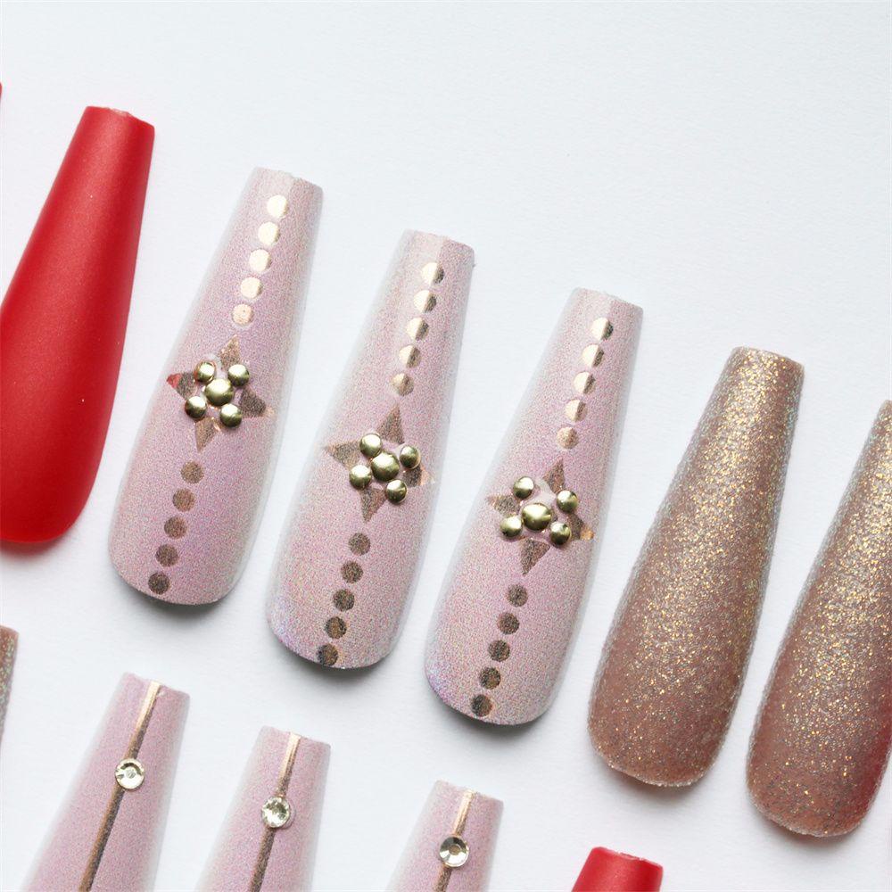 Mxbeauty Kupu-Kupu Kuku Palsu Wearable Handmade Detachable Nail Extension Press on Full Cover DIY Nail Art Dekorasi