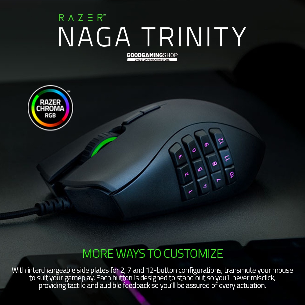 Razer Naga Trinity Wired Gaming Mouse