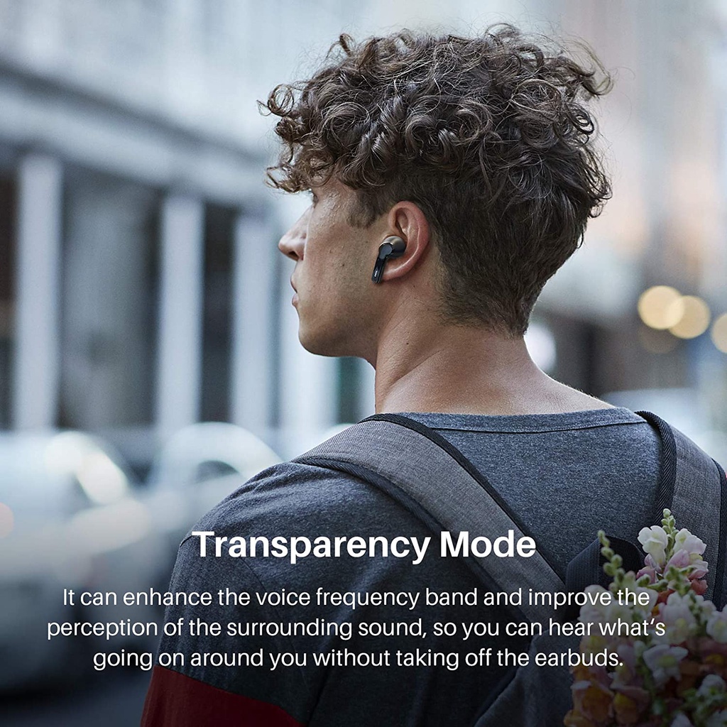 TOZO NC2 Hybrid ANC Wireless Earbud Stereo Transparency Mode In-Ear Detection Wireless Charging IPX6