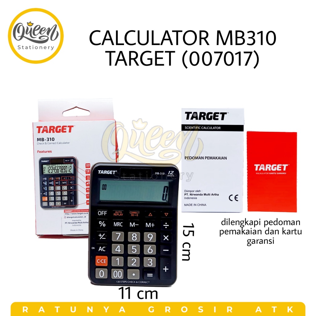 

1 PCS CALCULATOR MB310 TARGET / KALKULATOR / ALAT BANTU HITUNG (007017)